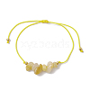 Natural Citrine Braided Bead Bracelets BJEW-JB11155-02-1