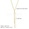 304 Stainless Steel Y-Shaped Snake Chain Lariat Necklaces for Women FZ8531-6
