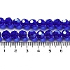 Electroplate Transparent Glass Beads Strands EGLA-A035-T8mm-A06-4