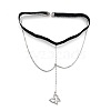 Alloy Rhinestone Sexy Elastic Multilayer Tassel Butterfly Leg Chain FS-WG8A9A5-02-1