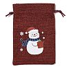 Christmas Theme Jute Cloth Storage Bags ABAG-F010-01A-02-1