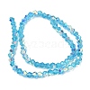 Electroplate Transparent Glass Beads Strands EGLA-K015-18S-2