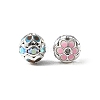 Brass & Alloy & Rhinestone Enamel Beads RB-CBA973B-11A-P-2