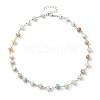 Natural Amazonite Necklaces for Women NJEW-JN04739-02-4