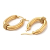304 Stainless Steel Hoop Earrings EJEW-M221-04G-2