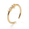 Constellation/Zodiac Sign Brass Cuff Rings RJEW-O042-06G-B-2