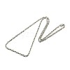 Fashionable 304 Stainless Steel Rope Chain Necklace Making STAS-A028-N039P-S-1