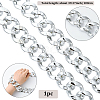 1Pc Acrylic Cuban Link Chain Necklaces for Men NJEW-SP0001-09B-S-2