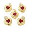 Rack Plating Brass & Rhinestone Pendants KK-H438-07G-08-1