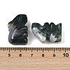 Natural Moss Agate Rabbit Display Decorations G-R007-02H-3