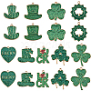 SUNNYCLUE 18Pcs 9 Styles Saint Patrick's Day Alloy Enamel Pendants ENAM-SC0004-61-1