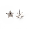 Star Stud Earrings for Women EJEW-S213-03A-01S-RS-4