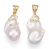 Natural Baroque Pearl Keshi Pearl Pendants PEAR-N020-J27-3