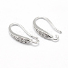 Brass Micro Pave Cubic Zirconia Earring Hooks ZIRC-P071-29P-NR-1