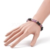 7Pcs 7 Style Natural Mixed Gemstone & Lava Rock Round Beaded Stretch Bracelets Set BJEW-JB08914-5