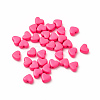 Heart Spray Painted Alloy Beads FIND-G053-01A-1