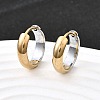 304 Stainless Steel Hoop Earrings EJEW-Z123-01B-GP-2