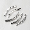 Tibetan Style Alloy Curved Tube Beads TIBEB-O004-31-1