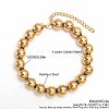 Simple Fashion Round Stainless Steel Beaded Bracelets for Women UG2742-8-1