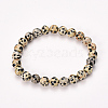 Natural Dalmatian Jasper Beaded Stretch Bracelets BJEW-Q692-51-8mm-1