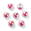 UV Plating Rainbow Iridescent Acrylic Beads X1-OACR-F004-09E-2