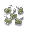 Alloy Rhinestone Pendants RB-C1386-A07P-2