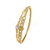 Rack Plating Brass Micro Pave Cubic Zirconia Hinged Bangles BJEW-H624-07B-G-4