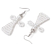 Glass Seed Beads Angle Dangle Earrings EJEW-MZ00288-01-4