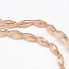 Electroplate Crystal Glass Rice Beads Strands EGLA-F042-A02-1