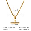 Men's Stainless Steel Hip-hop Rope Chain T Bar Pendant Necklaces MJ3431-1