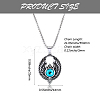 Wing with Evil Eye Pendant Necklace Lucky Spiritual Protection Necklaces Hip-hop Punk Style Charm Titanium Steel Jewelry for Men and Women JN1116A-2