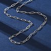 Brass Paperclip Chains Necklaces for Women NJEW-D302-69P-3