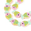 Dyed & Heated Glass Enamel Beads GLAA-T023-45C-3