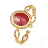 Oval 304 Stainless Steel Enamel Cuff Rings for Women RJEW-G355-01G-6