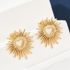 Ion Plating(IP) 304 Stainless Steel Hollow Out Heart Stud Earrings for Women EJEW-E271-02G-3