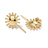 Ion Plating(IP) 304 Stainless Steel Sun Stud Earrings for Women EJEW-F300-12G-2