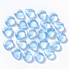 Transparent Spray Painted Glass Beads GLAA-T016-29C-1