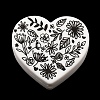 Heart Silicone Focal Beads SIL-Q016-01F-2