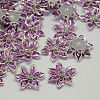 Acrylic Rhinestone Flower Flat Back Cabochons GACR-R016-04-1