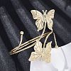 Butterfly Alloy Arm Cuff Bangles for Girl Women LS-AJEW-A063-01H-G-2