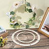 4Pcs 2 Styles Unfinished Wooden Hanging Wreath Frame WOCR-WR0001-04-4
