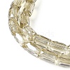 Electroplate Glass Beads Strands GLAA-Q101-02A-PL06-3