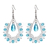 Handmade Glass Seed Beads Teardrop Dangle Earrings EJEW-MZ00296-02-1