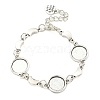 Antique Silver Plated Alloy Link Chain Bracelet Making MAK-K023-02D-AS-1