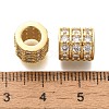 Rack Plating Brass Micro Pave Claer Cubic Zirconia European Beads KK-H508-16G-2