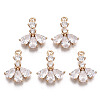 Brass Micro Pave Cubic Zirconia Pendants KK-R111-004-B01-1