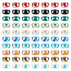  100Pcs 10 Colors Transparent Glass Beads Strands GLAA-TA0001-40-2