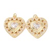 Brass Micro Pave Cubic Zirconia Pendants ZIRC-I063-07G-2