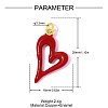 Brass Enamel Pendants KK-OY015-73G-1-2