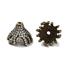 Brass Micro Pave Clear Cubic Zirconia Bead Caps LS-ZIRC-P085-11AB-1